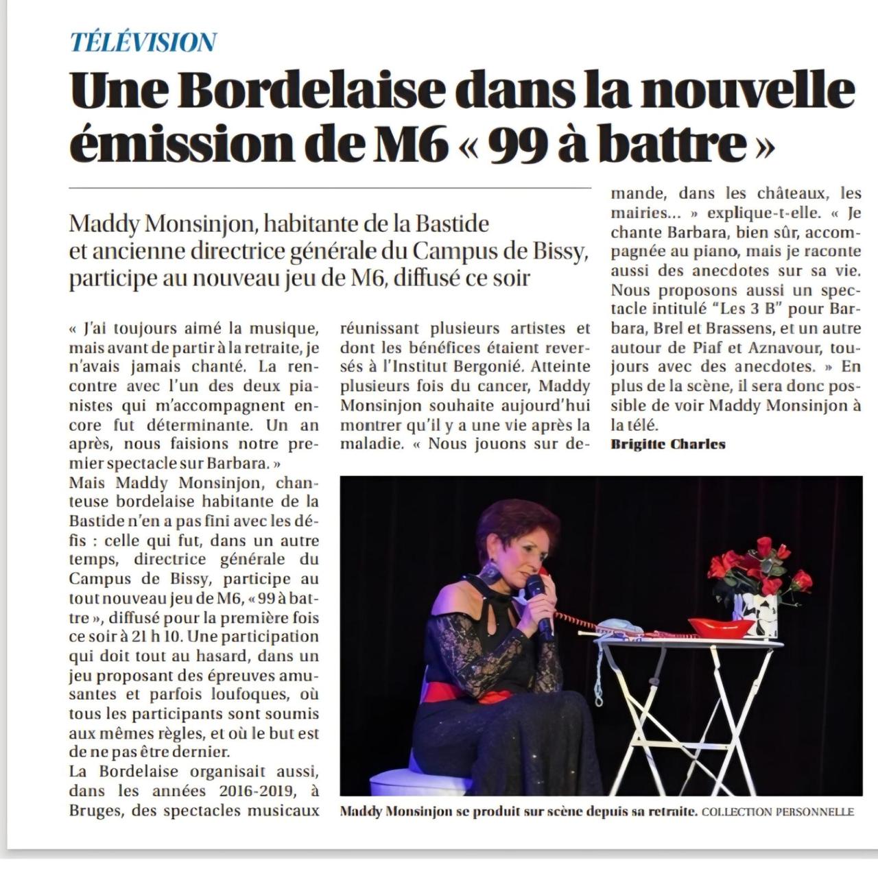 Journal Sud-Ouest 07.08.2025 - Emissions M6 - 07 & 14.08.2025.